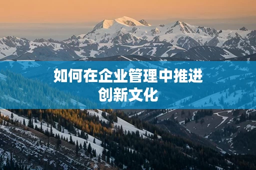 如何在企业管理中推进创新文化