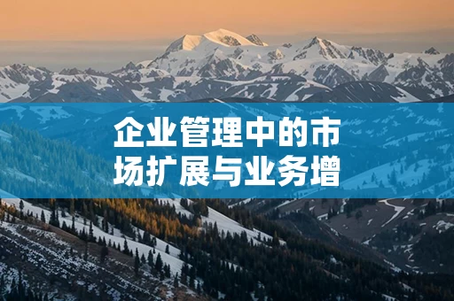 企业管理中的市场扩展与业务增长