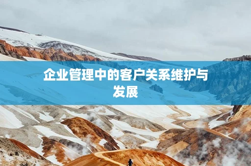 企业管理中的客户关系维护与发展