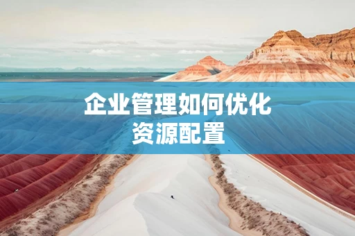 企业管理如何优化资源配置