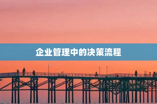企业管理中的决策流程