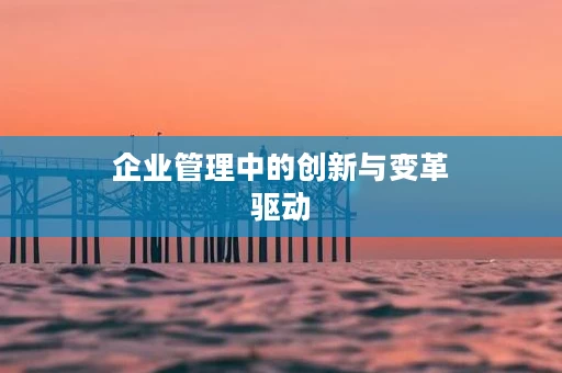 企业管理中的创新与变革驱动