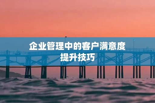 企业管理中的客户满意度提升技巧