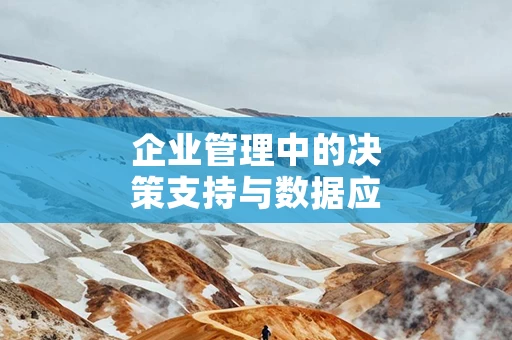 企业管理中的决策支持与数据应用