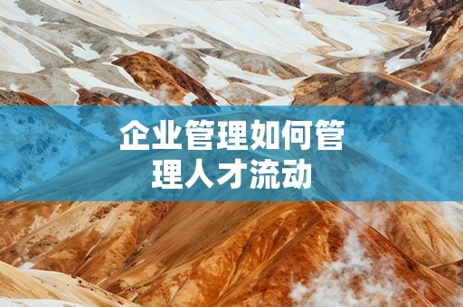 企业管理如何管理人才流动
