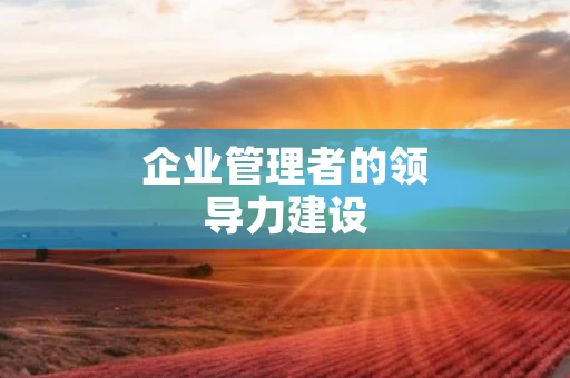 企业管理者的领导力建设