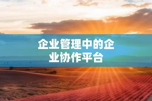 企业管理中的企业协作平台
