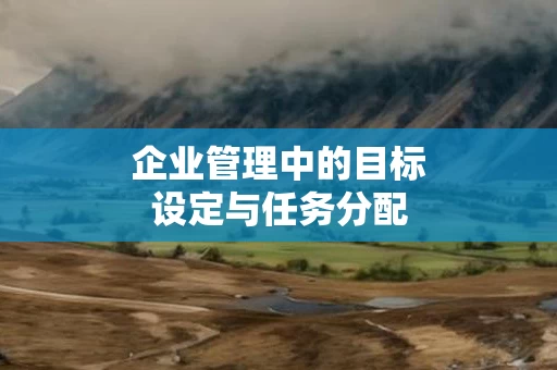 企业管理中的目标设定与任务分配