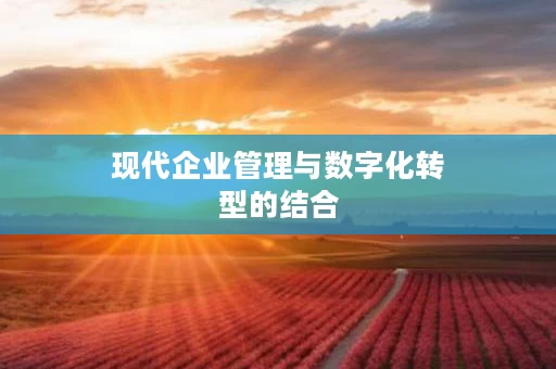 现代企业管理与数字化转型的结合