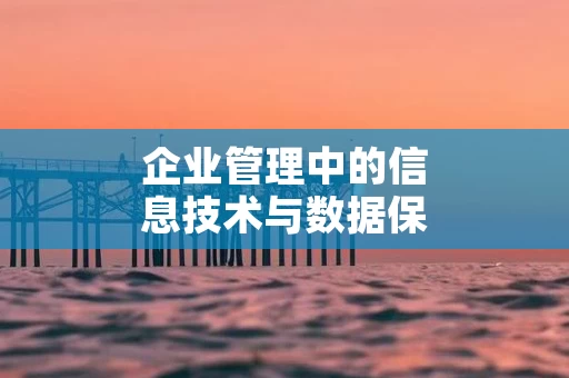 企业管理中的信息技术与数据保护