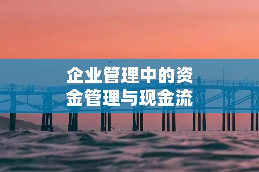 企业管理中的资金管理与现金流控制