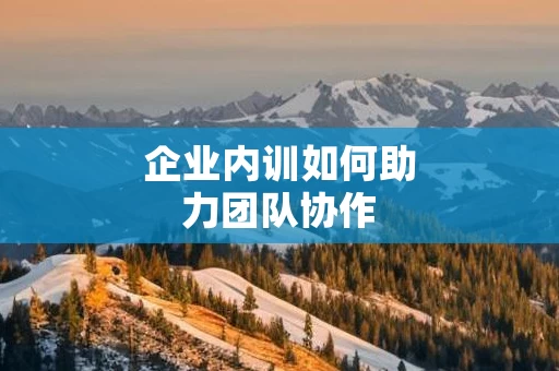 企业内训如何助力团队协作