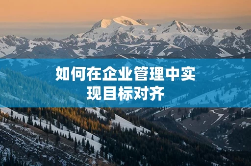 如何在企业管理中实现目标对齐