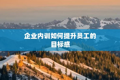 企业内训如何提升员工的目标感