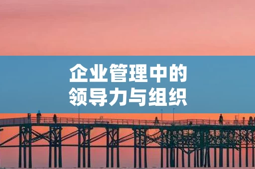 企业管理中的领导力与组织文化