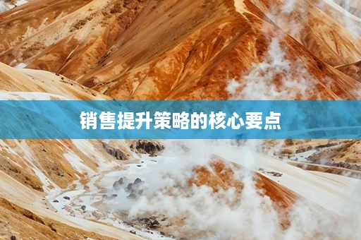 销售提升策略的核心要点
