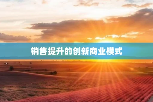 销售提升的创新商业模式