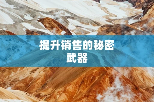 提升销售的秘密武器