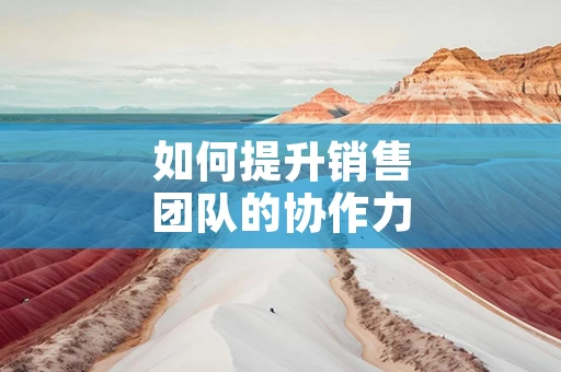 如何提升销售团队的协作力
