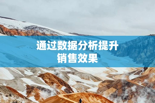 通过数据分析提升销售效果