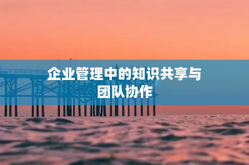 企业管理中的知识共享与团队协作