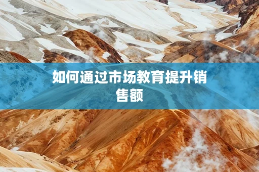 如何通过市场教育提升销售额