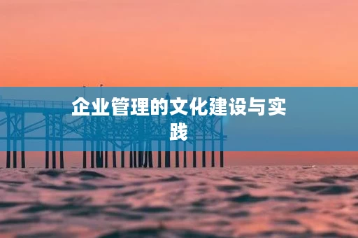 企业管理的文化建设与实践