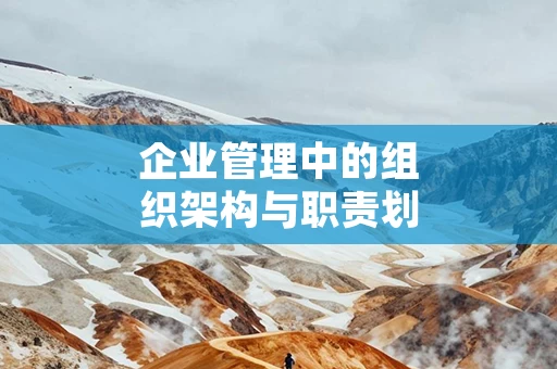 企业管理中的组织架构与职责划分