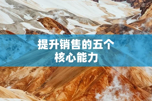 提升销售的五个核心能力