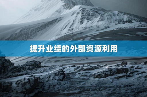 提升业绩的外部资源利用