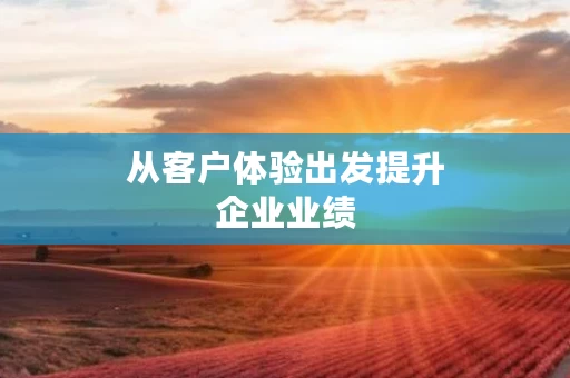 从客户体验出发提升企业业绩