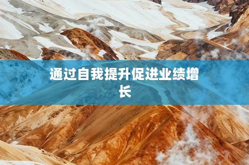 通过自我提升促进业绩增长