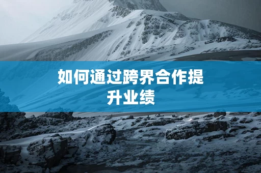 如何通过跨界合作提升业绩