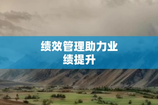 绩效管理助力业绩提升