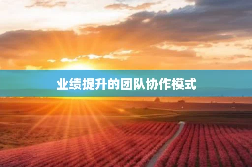业绩提升的团队协作模式