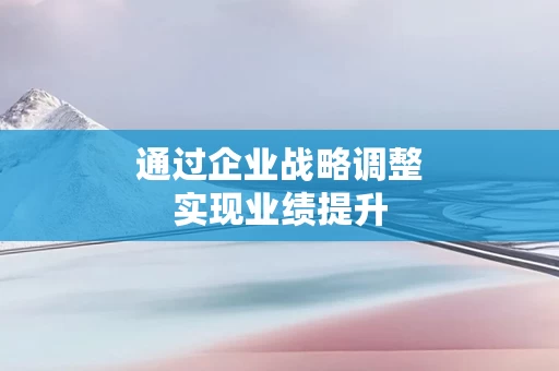 通过企业战略调整实现业绩提升