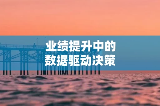 业绩提升中的数据驱动决策